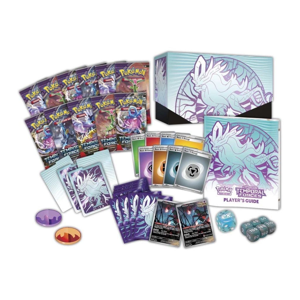 Caja Elite Trainer Box TEF Temporal Forces Walking Wake Pokémon TCG en Inglés - Cartas, Fundas, Dados y Más