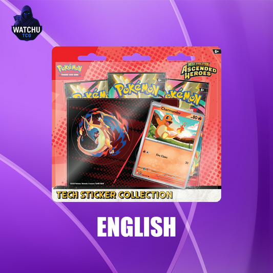 Pokémon Mega Evolution: Ascended Heroes Charmander Tech Sticker Collection (Idioma Inglés)