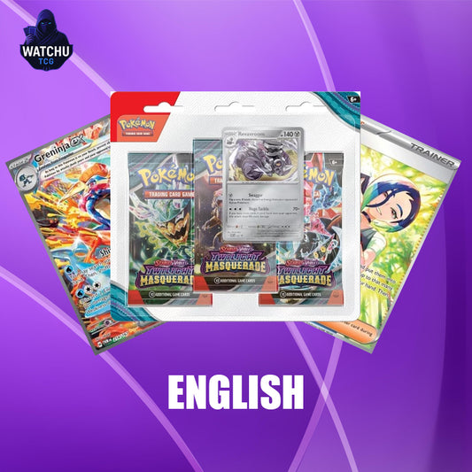 Blister 3-Pack Twilight Masquerade Revavroom Pokémon TCG en Inglés - Cartas Exclusivas y Promo Especial