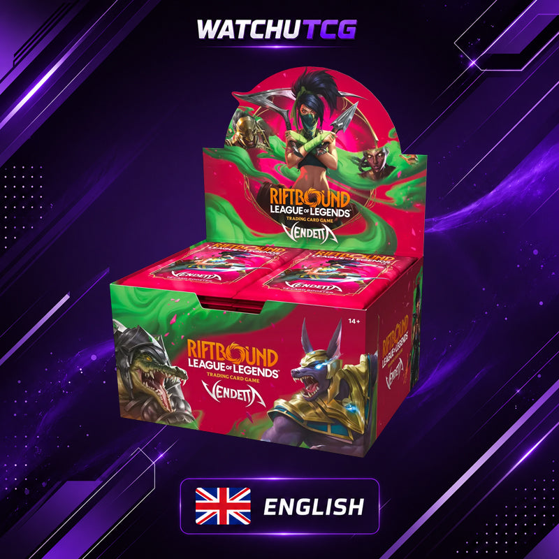 Riftbound League of Legends TCG Vendetta Booster Display Box Inglés – 24 Sobres
