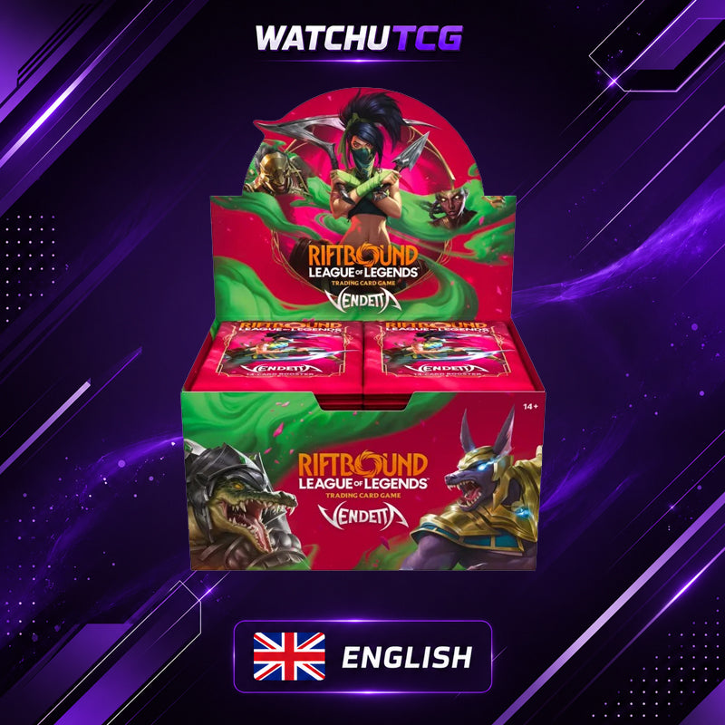 Riftbound League of Legends TCG Vendetta Booster Display Box Inglés – 24 Sobres