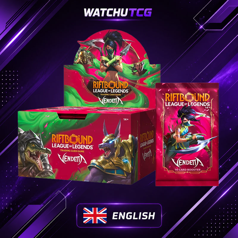 Riftbound League of Legends TCG Vendetta Booster Display Box Inglés – 24 Sobres