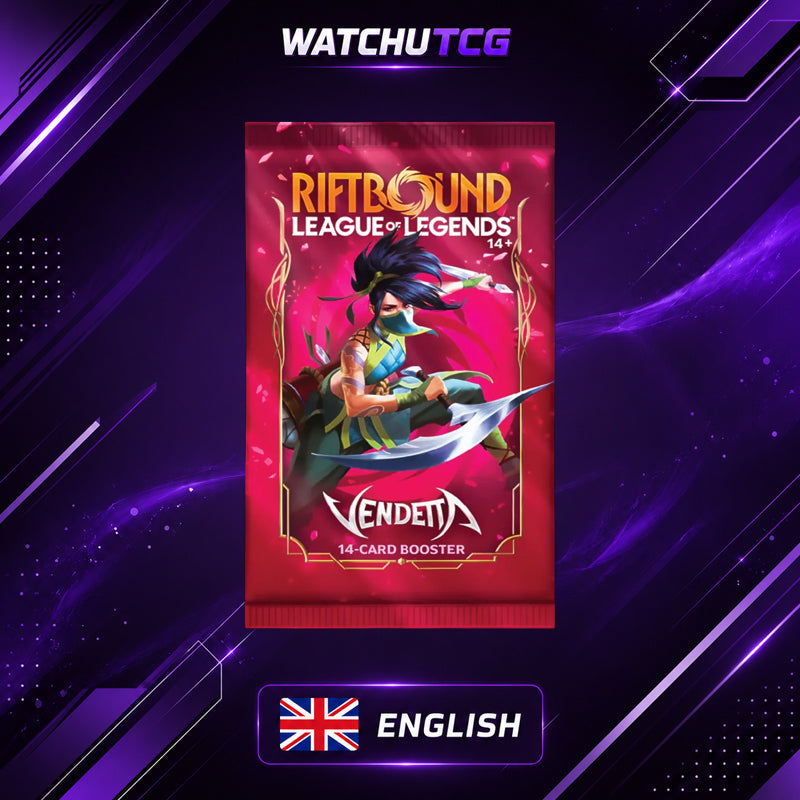 Riftbound League of Legends TCG Vendetta Showdown Deck Zed vs Shen Inglés – 2 Mazos + 2 Sobres