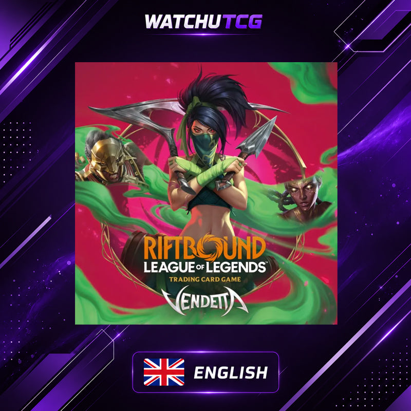 Riftbound League of Legends TCG Vendetta Showdown Deck Zed vs Shen Inglés – 2 Mazos + 2 Sobres