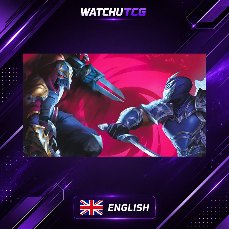 Riftbound League of Legends TCG Vendetta Showdown Deck Zed vs Shen Inglés – 2 Mazos + 2 Sobres