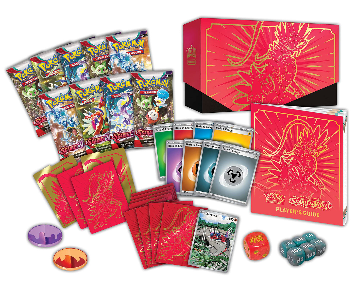 Pokémon SVI Scarlet & Violet Koraidon Elite Trainer Box – 9 Sobres + Carta Promo (Inglés)