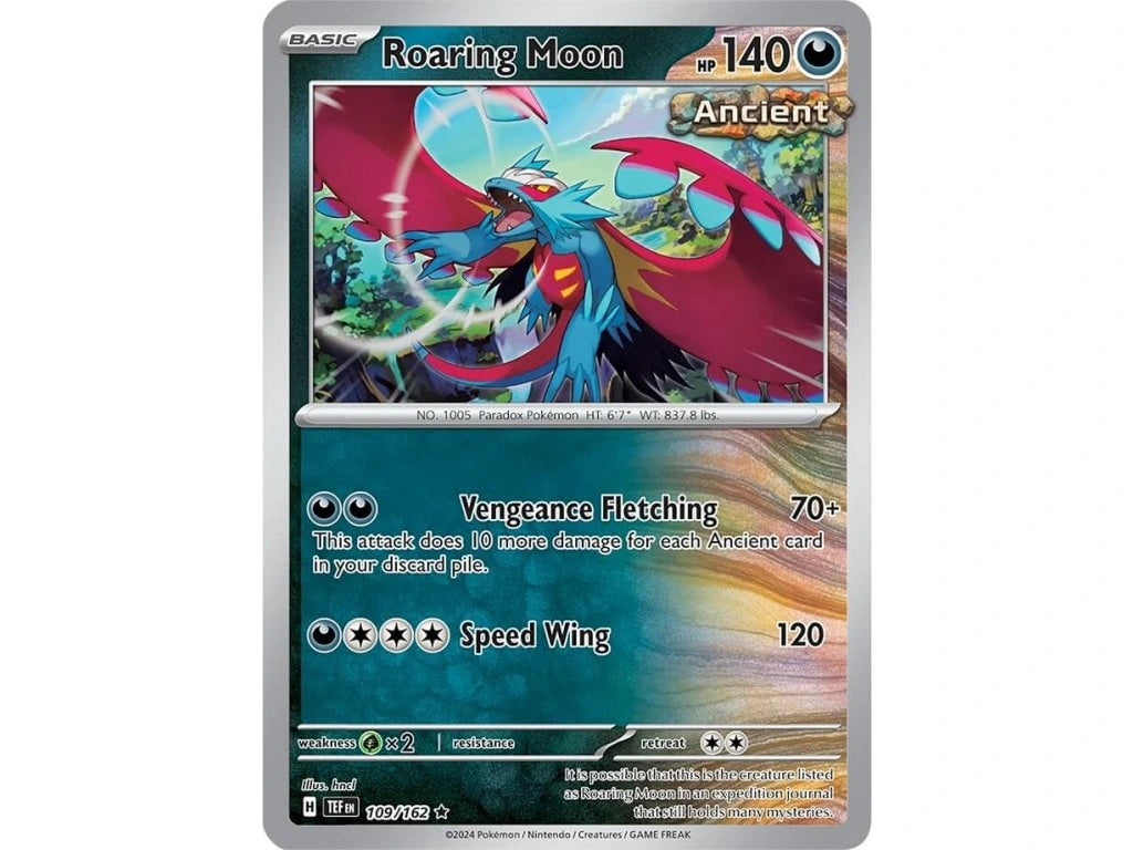 Pokémon Scarlet & Violet Stellar Crown Checklane Blister Roaring Moon | Set Premium con Carta Promo y Moneda