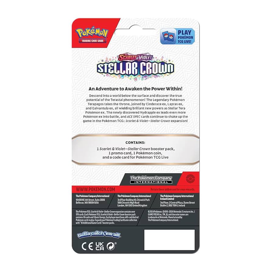 Pokémon Scarlet & Violet Stellar Crown Checklane Blister Porygon2 | Sobre + Carta Promo Holo + Moneda