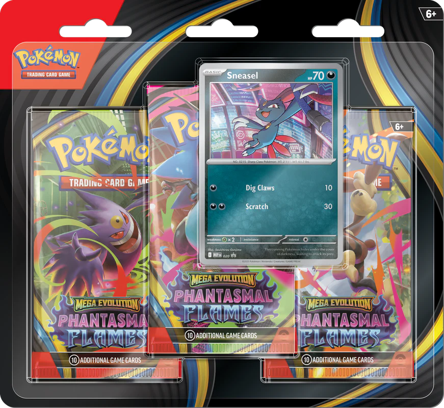 Pokémon TCG: Phantasmal Flames 3-Pack Blister – Sneasel Promo (English) Sealed